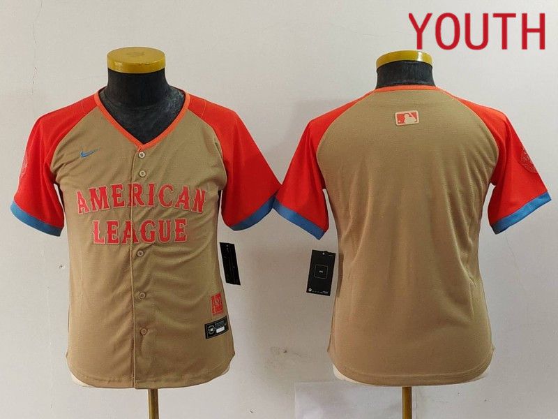 Youth New York Yankees Blank Orange All star 2024 Nike MLB Jersey style 2